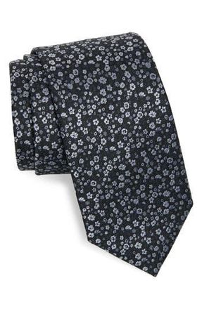 Tommy Hilfiger Amora Floral Tie in Black at Nordstrom Rack
