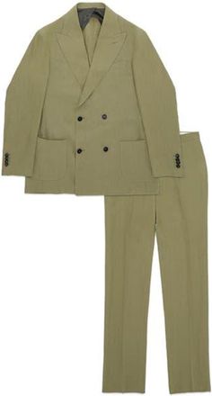 Fortela Marcello Linen Suit in Green at Nordstrom, Size 54 Eu