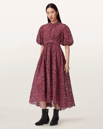 AllSaints Odette Broiderie Anglais Maxi Dress