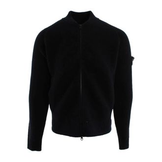 Stone Island Zip-throughs - Heren - Vesten met rits - Blauw - S - Wol - Hoodies & sweatvesten
