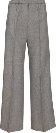 Toteme Fluid Winter Trousers - female - Tot&ecirc;Me - Wide Trousers - Gray - 2XS - Trousers