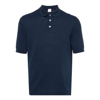Eleventy Polo Shirts, male, Blue, Size: 2XL Cotton Polo Shirt
