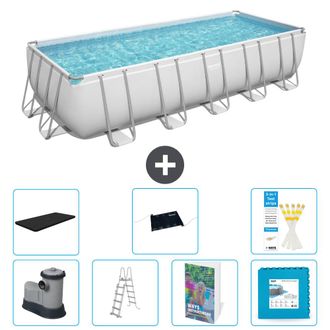 Bestway Piscina Bestway Power Steel Rectangular - 640x274x132 Cm - 8-piezas S621