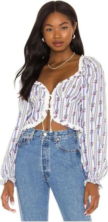 Elisabetta Franchi Dalia Crop Top - Dames - Blouses - Blauw - XS - Overhemden