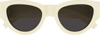 Saint Laurent SL M94 Zonnebril - Dames - Zonnebrillen - Wit - 53 MM - Accessoires