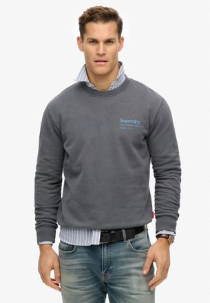 Superdry Sweatshirt SUPERDRY CORE LOGO CITY CREW, Herren, Gr. XXL, grau (magma slate grau), angeraute Sweatware, Obermaterial: 100% Baumwolle, bedruckt, relaxe