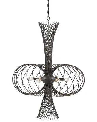 Currey & Company Akio 29.75In Bronze 6-Light Chandelier