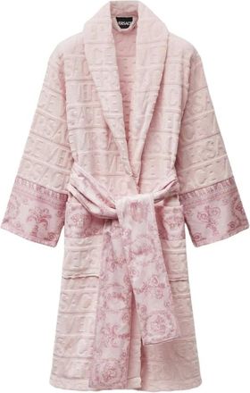 Versace I Heart Baroque Bathrobe - male - Versace - Robes - Pink - XL - Nightwear & Lounge