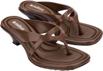 Melissa Layla Flip Flop in Brown at Nordstrom, Size 10