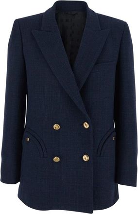 Blaz&eacute; Milano Double-breasted Jacket - Dames - Blazers - Blauw - S - Katoen - Jassen