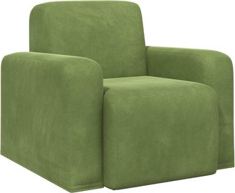 vidaXL Sill&oacute;n Verde Claro Terciopelo Vidaxl