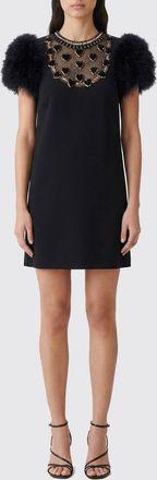 Valentino Abito mini Valentino in lana e seta con paillettes ricamate