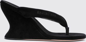 Balenciaga Sandalo infradito Gaeta in velluto con tacco a zeppa scultoreo