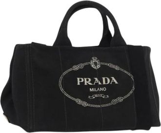 Prada Pre-owned Tote Bags, female, Black, Size: ONE SIZE Pre-owned Vintage Tote Bag