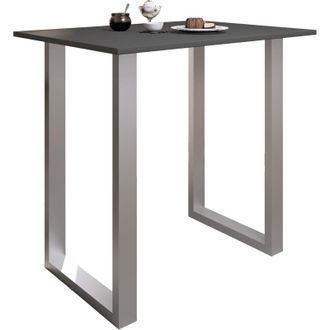 ebuy24 Tavolo da bar vcm Tresen Tavolo in piedi Tavolo alto Tavolo Bartresen - Xona 110x80 cm (Argento / Antracite)