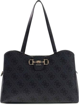Guess Womens Tote Bag Coal Logo Polyurethane - Tote-Bags
