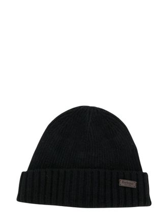 Barbour Black Knitted Beanie Cap