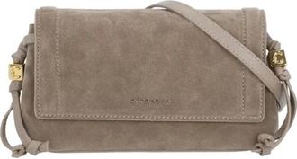 Coccinelle Thess Mini Suede Schoudertas - Dames - Tassen - Beige - Maat: ONE Size Su&egrave;de