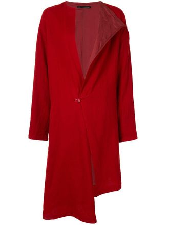Yohji Yamamoto Cappotto asimmetrico - Rosso