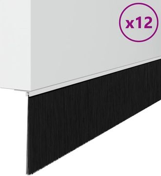 vidaXL Sellos De Cepillo Para Puertas Autoadhesivos 12 Pcs 100 Cm Vidaxl
