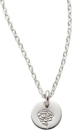 Made by Mary January Birth Flower Necklace in Silver at Nordstrom, Size Medium