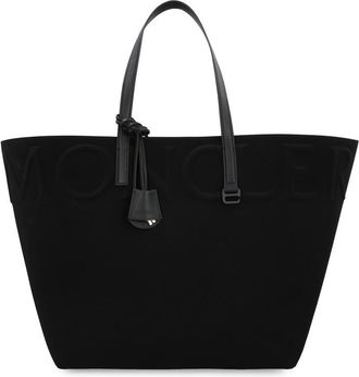 Moncler Black Logo Large Tote