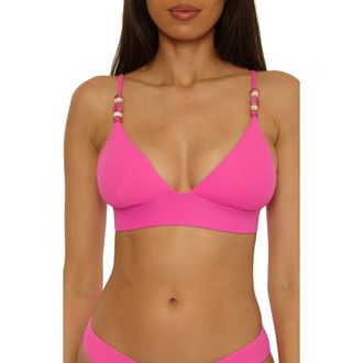 BECCA by Rebecca Virtue Modern Edge Adela Hipster Bikini Bottoms in Rose Berry at Nordstrom, Size Medium