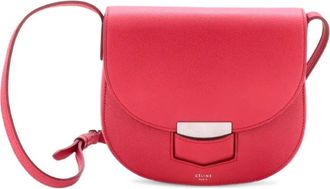 Celine Trotteur Grainy Leather Small crossbody bag - Rosa
