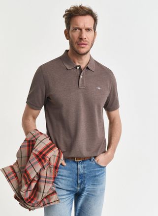 GANT Men Regular Fit Shield Piqué Polo Shirt (XXXL) SEAWOOD MELANGE