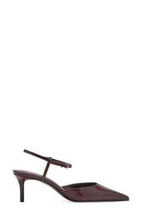 Mango Tesy Ankle Strap Pointed Toe Pump in Burgundy at Nordstrom Rack, Size 8.5Us / 39Eu