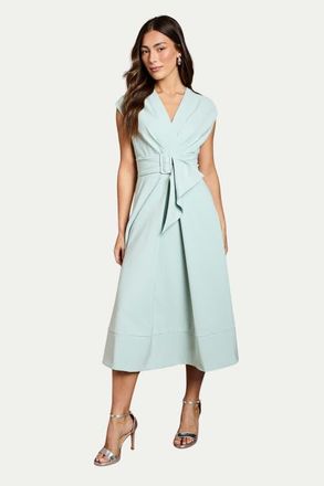 Coast Belted Crepe Dress in Mint at Nordstrom, Size 8