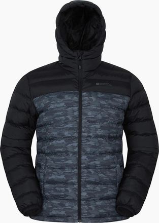 Mountain Warehouse Mens Mountain Warehouse Mens Seasons II Camo Padded Jacket - Black - Size: 38/Regular