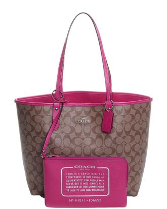 Coach Signature Reversible City Leather Tote