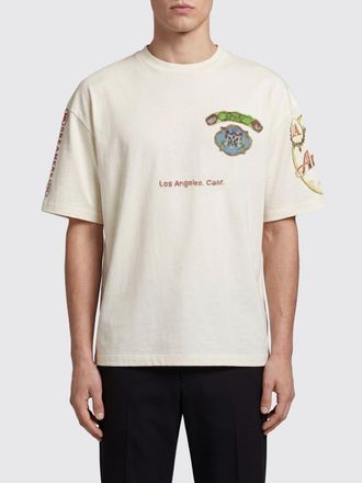 Amiri T-shirt in cotone con stampa grafica vintage e logo a contrasto