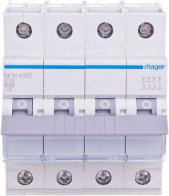 OEM Disyuntor 4p C 32a 6ka Ca Mcn432e