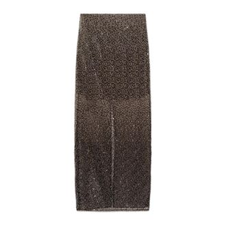 Rotate ROTATE Birger Christensen, Maxi Skirts, female, Brown, Size: S Sequin skirt