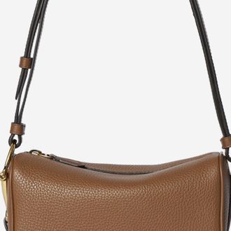 Gucci Womens Half Horsebit Shoulder Bag Brown Leather Clutch