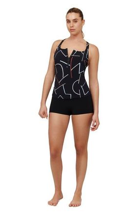 Free Sport By Gottex Kai Scoop Neck Tankini Top in Multi Black at Nordstrom, Size 32
