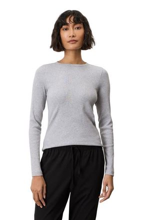 Pact Perfect Rib Layering Long Sleeve Made With Organic Cotton in Heather Grey at Nordstrom, Size Xx-Large