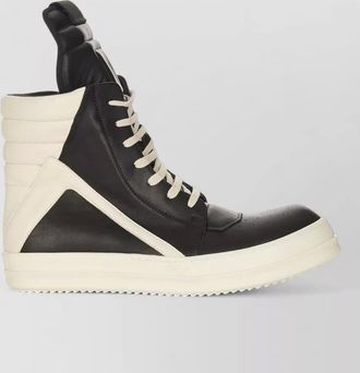 Rick Owens leather geobasket high-top sneakers