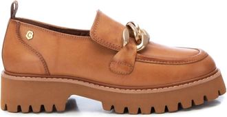 Xti Womens Leather Moccasins In Camel
