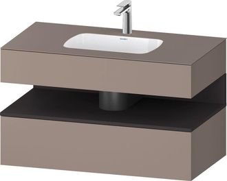 Duravit Qatego Lavabo Encastrado Con Base De Lavabo Consola, - Duravit