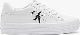 Calvin Klein Leather Platform Trainers - Calvin Klein - White - Women - EU 36