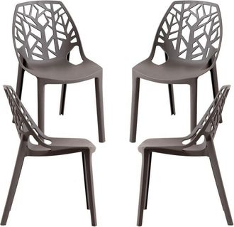 Regalos Miguel Regalos Miguel - Packs Sillas - Pack 4 Sillas Hissar Polipropileno - Gris oscuro