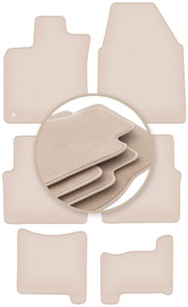 OEM Alfombrillas Beige Premium Para Nissan Qashqai +2 Crossover 2007-2013