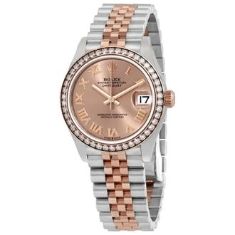 Rolex Datejust Rose Dial Automatic Ladies Steel and Everose Gold Jubilee Watch 278381PRJ