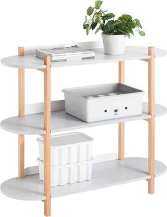 SoBuy Sobuy - 3 Tiers Bookshelf Storae Display Shelf Side Table Console Table,HSTR01-H-HG