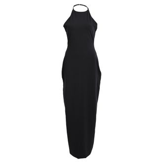 The Row Coralia Halterneck Maxi Dress in Black Polyamide