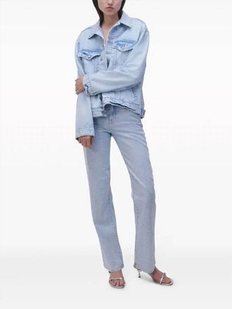 SIMKHAI Liam High Rise Straight Leg Jeans In Indigo