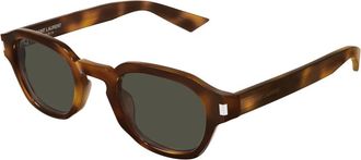 Saint Laurent SL 946 Zonnebril - Heren - Zonnebrillen - Bruin - 46 MM - Nylon - Accessoires